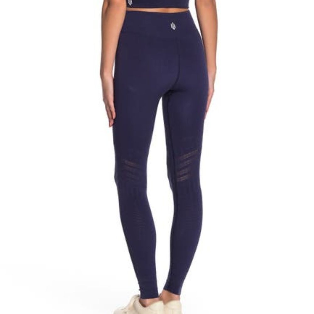 Free People Gone Adrift High Waisted Blue Leggings
